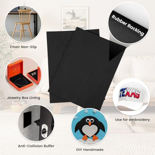 MEARCOOH 3mm Self Adhesive Foam Sheets Crafts, Black 9x12 Inch Sticky Eva Foam Paper for Crafts Cardmaking Cushion Embroidery Classroom Scrapbooking Crafts - color: Black Self-adhesive, size: 9X12in-3mm