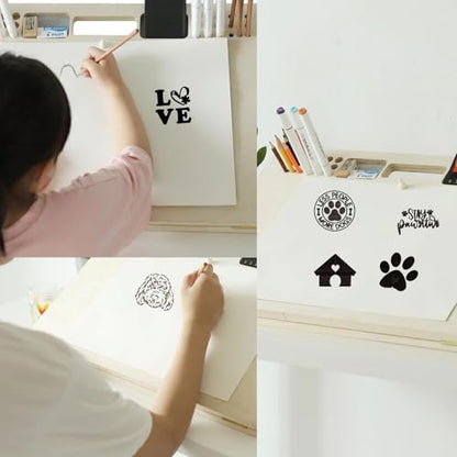 65pcs Reusable Dog Stencils for Painting on Wood,Dog Theme Painting Perfect for DIY Crafts, Scrapbooks, and Home Supplies (Dog)