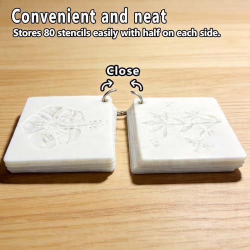 4 Inch Botanical Stencils for Painting - 80 Pcs Reusable Nature Craft Templates with Floral, Butterfly & Bird Motifs for DIY Home Decor, Wood Signs, Wall Art&Classroom Projects (Medium) - size: 4inch