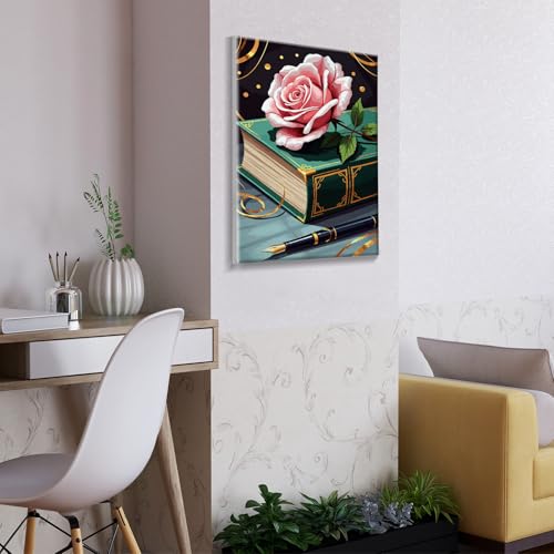 ATDMS Flower Paint by Numbers Kit for Adults with Frame, 8x12 Inch - color: Flower 275