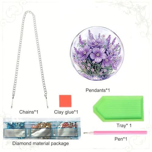 RYMILIE Hanging Diamond Art Kits for Adults Flowers 8x8inch - color: DP03340