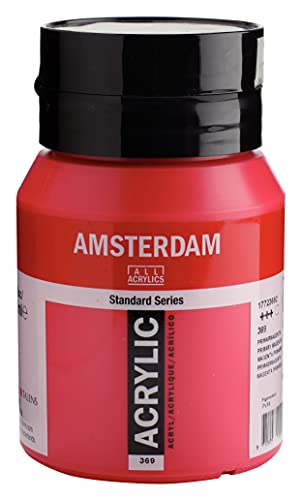 Amsterdam Standard Series Acrylic Paint Jar, Primary Magenta 369, 16.9 oz - color: Primary Magenta, size: 16.9 Fl Oz (Pack of 1)
