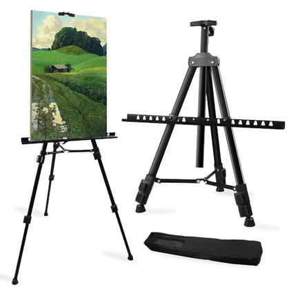 RRFTOK 21-66 Inch Adjustable Art Easel Stand for Painting and Sign, Black - style: 66B 1-Pack