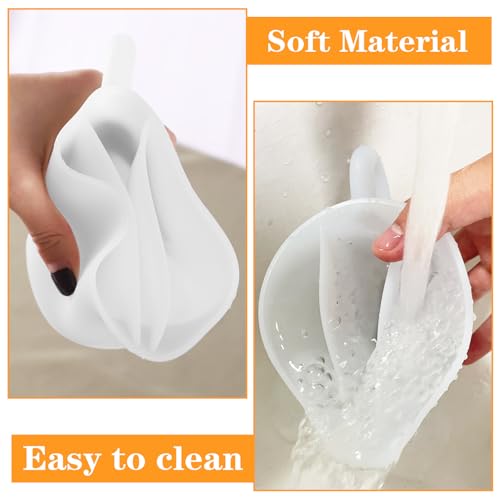 Kunyeah Split Cup with Handle 17OZ/500ML Silicone Cup for Paint Pouring Fluid Art Split Cup Acrylic Paint Pour Cup DIY Making Crafts Supplies Epoxy Resin Art Drawing Accessories (3 Chambers) - size: 3 Chambers