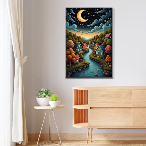 JOOZ Landscape Paint by Numbers Kit for Adults with Frame, 8x12 Inch - color: Landscape 072