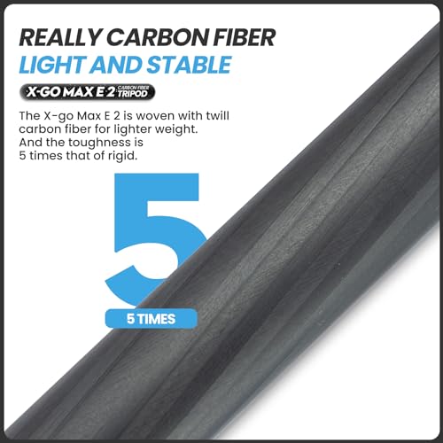 Fotopro 68" Carbon Fiber Travel Tripod, Heavy Duty Camera Tripod with Ball Head, Detachable Monopod with Quick Release Plate and Bag, Load up to 12KG/26lbs - color: Black, size: 68" Max (Carbon Fiber)