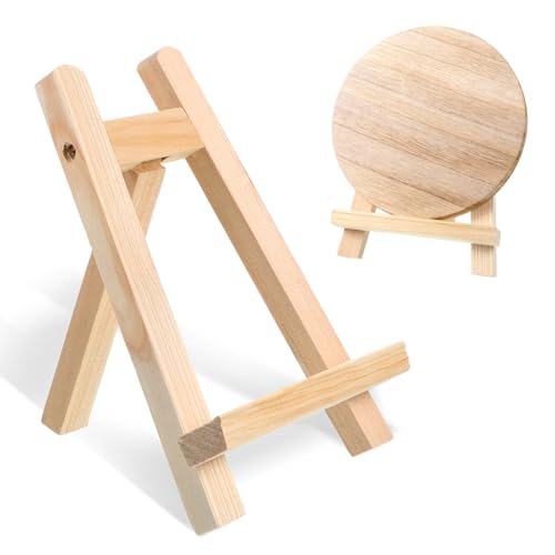 Xthrotsenk 8 Inch Mini Easel Stand Small Easel for Painting Small Tabletop Display Stand Wooden Picture Wooden Picture-Stand Artist Easels for Photos Paintings Crafts