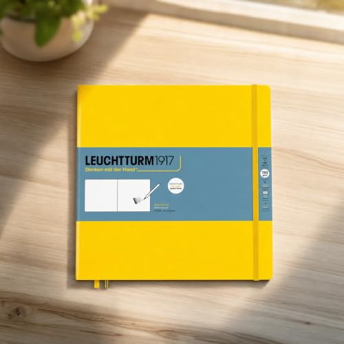 Leuchtturm1917 - Square Hardcover Sketchbook (Lemon) - 112 Pages of 150g/m² Paper - color: Lemon, size: Square