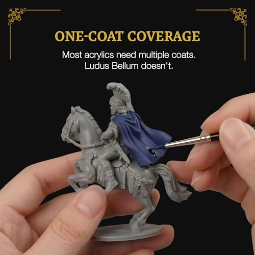 Ludus Bellum Miniature Paint Navy Blue Color 18ml Dropper Bottle, Professional Acrylic Paint for Miniatures & Models, Provides Quality Acrylic Tones and Shades for Warhammer 40K D&D Figures - color: Navy Blue