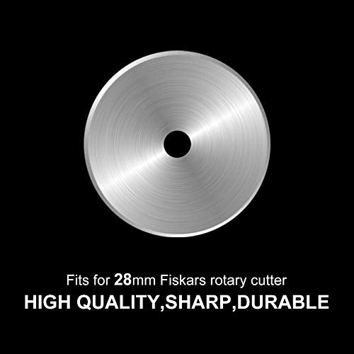 Rotary Cutter Blades 28mm by KISSWILL - Fits Fiskars 28mm Rotary Cutter Replacement, Sharp and Durable (28MM) - color: 28MM Blades