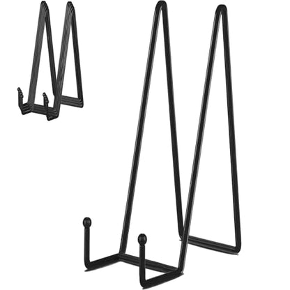 IBosins 5-Pack 16-Inch Plate Holder Display Stands Black Metal Frame Stand - color: Black, size: 16 Inch