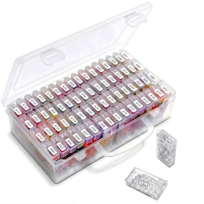 64 Grid Diamond Painting Storage Containers, Diamond Art Organizer