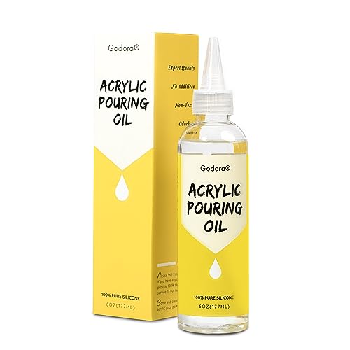 6 oz Art Silicone Pouring Oil, 100% Silicone Cell Activator | Creates dramatic paint cells with a precision tip for easy application in acrylic pouring and fluid art.