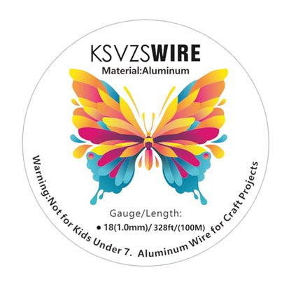 Aluminum Craft Wire 18 Gauge(1.0mm)–328 Feet(100M)+18 Gauge (1.0mm) 32.8Ft (10M) + Pliers – Bendable Metal Wire for Sculpting, Armature, Jewelry Making, DIY Crafts (Silver) - size: 18Gauge, style: Silvery