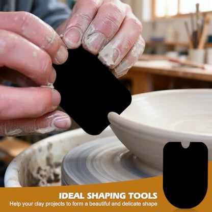 7pcs Pottery Ribs Tool Set, HSSZXFR 6x4cm Pottery Clay Ribs for Plate Bowl Slab Forms, for DIY Carving Molds Shapes Sculpting Texturing Mud Trimming, Home or Studio Use