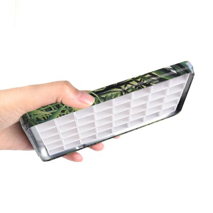 qianshan 40Pcs Empty Half Pans Watercolor Tin Palette with Magnetic Stripe | Travel Tin Palette Case,Portable Artist Paints Half Pan Kits,DIY Watercolor Oils Acrylics Painting Drawing Jungle - color: Jungle