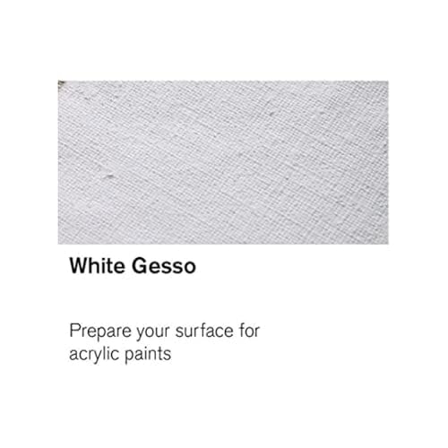 Winsor & Newton Professional Acrylic Medium, White Gesso, 450ml | Primes painting surfaces with a bright white ground to improve paint adhesion, coverage, and color vibrancy. - color: White Gesso, style: 450ml (15.2-oz)