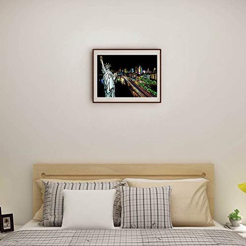 4-Sheet Rainbow Scratch Art with Tools for Adults & Teens, A4 America Paper - color: Golden,Gray