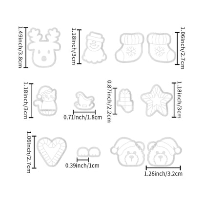 Holiday Theme Polymer Clay Cutters Set – Molds, Clay Cutters for Polymer Clay, Clay Earring Tools - color: I color