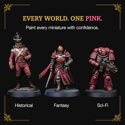 Ludus Bellum Miniature Paint Pink Color 18ml Precision Dropper Bottle | Professional Acrylic Paint for Miniatures & Models, Provides Quality Acrylic Tones and Shades for Warhammer 40K D&D Figures - color: Pink