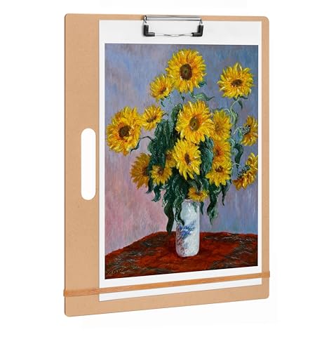 14"x18" Drawing Board with Clip, Rubber Bands and Carry Handle | Portable Lightweight Art Board For Sketching, Durable Watercolor Board For Artists Indoor Outdoor Use, Art Supply - size: 14"x18", 1 Pack