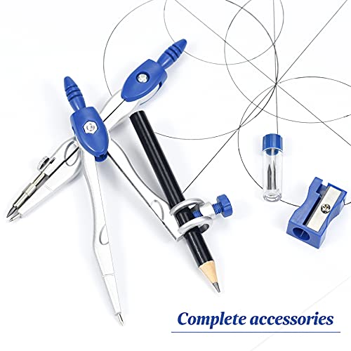Vobou Math Geometry Sets 10 Pcs, Student Supplies Kit, for School,Navy Blue - color: Navy Blue