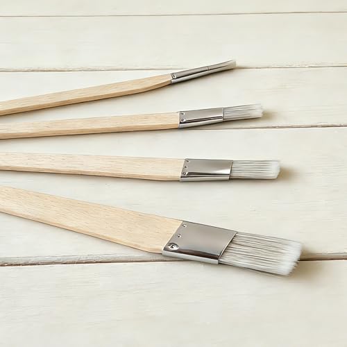 Great Andrew Trim Paint Brushes Set of 4, 0.25" 0.5" 0.7" 1"