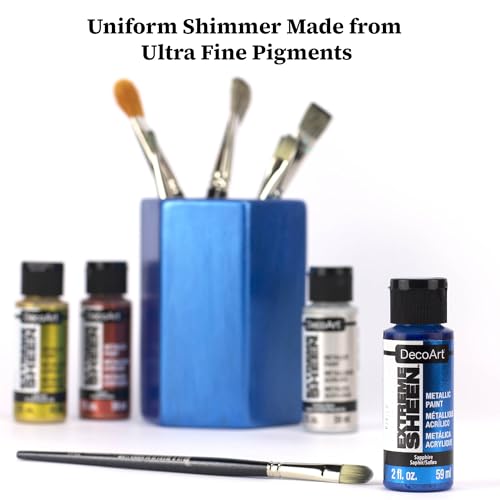 DecoArt Extreme Sheen Metallic Acrylic Paint Set – Metallic Colors Set of 24 Bottles (2 fl oz) – Premium Art and Craft Metallic Paints - color: Multi - Extreme Sheen Starter Kit