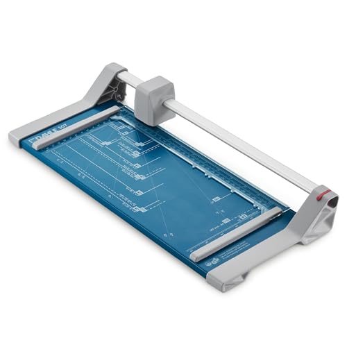 Dahle 507 Personal Rotary Trimmer, 12" Cut Length, 7 Sheet Capacity, Self-Sharpening, Automatic Clamp, German Engineered Paper Cutter - size: 12" Cut Length