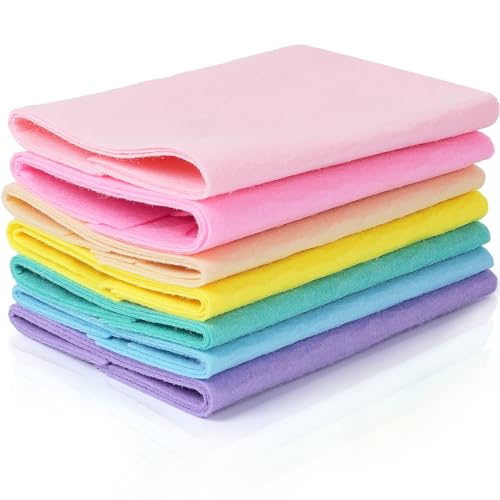 Felt Fabric Sheets 8 x 12 Inches, 21 PCS Pastel Felt Sheets for Crafts, Assorted Colors Felt Sheets Bulk, Soft Felt Paper for Sewing Needle Felting Patchwork Embroidery Party Decoration - color: Pastel
