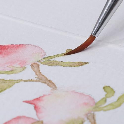 50 Sheets Watercolor Paper, Folded 3.5 x 2 in, 300 GSM, Deckled Edge - size: 3.5 x 2inch