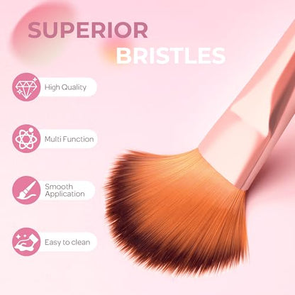 Nicpro 7pcs Face Paint Brush Set,Aesthetic Pastel Face & Body Paint Brushes - color: Pastel
