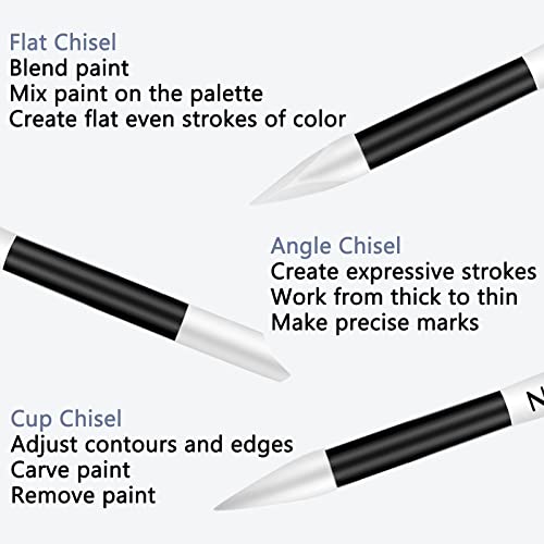 BQAN Silicone Nail Art Pen 5Pcs Black for Sculpting, Drawing & Shaping - color: Black