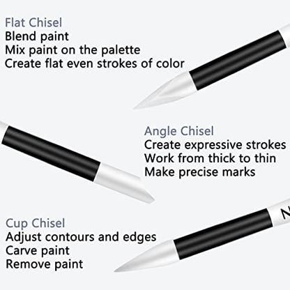 BQAN Silicone Nail Art Pen 5Pcs Black for Sculpting, Drawing & Shaping - color: Black