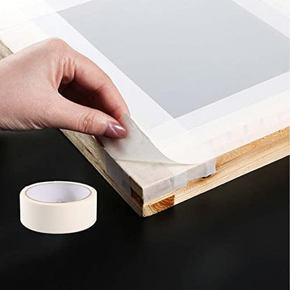 Caydo 38 Pieces Screen Printing Kit Include Fabric Screen Printing Ink, 4 Size Screen Printing Frame, Screen Printing Squeegees, Inkjet Transparency Film, Ink Knife, and Mask Tape - style: 38pcs