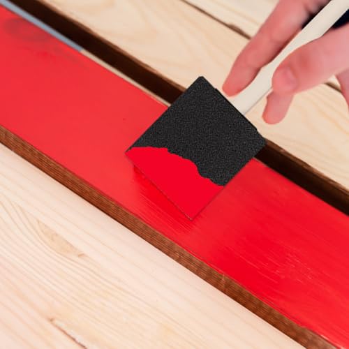 18 Pcs Foam Paint Brushes, 2 Inch Sponge Paint Brush, Wood Handle Sponge Foam Brush for Painting, Staining, Varnish, Craft, Touch Up - size: 18 Packs 2 inch