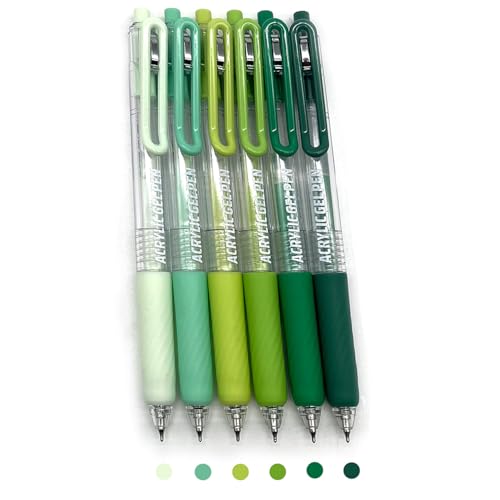 6 Colors 0.7mm Fine Pointed Acrylic Gel Pen Set,Natural Forest | Fit for Drawing Creation, Daily Painting, Coloring, Card Making, Journaling - color: Brown