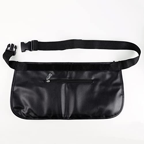 MSQ Makeup Brush Bag with Belt Cosmetic Brush Pouch Holder Organizer Multi Pocket Apron Pack with Adjustable Artist Belt Strap Large Capacity Great for Artist/Fashion Stylist (Brush Not Included)