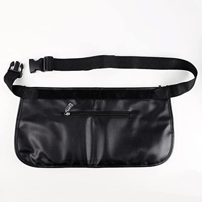 MSQ Makeup Brush Bag with Belt Cosmetic Brush Pouch Holder Organizer Multi Pocket Apron Pack with Adjustable Artist Belt Strap Large Capacity Great for Artist/Fashion Stylist (Brush Not Included)