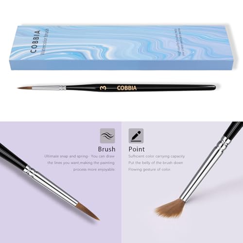 Paint Brushes Set-Sable Watercolour Brushes Round Point Tip Paint Brush Set for Watercolor, Acrylic, and Oil Painting