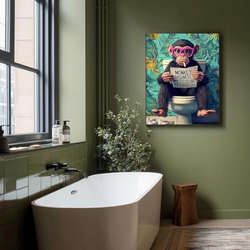 Diamond Art Kits for Adults,Funny Monkey Diamond Painting Kits 12x16in | Diamond Painting Kit - Sparkling Full Drill Design Perfect for Home Decor, Holiday Gifting, And Relaxing Crafting 12x16inch - color: DP03002