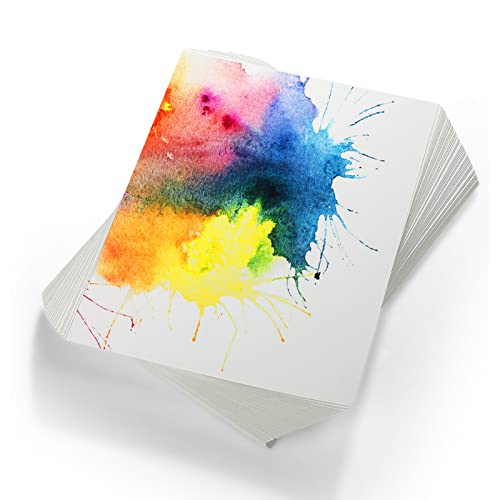 TecUnite 120 Sheets Cotton Watercolor Paper Pad Bulk Cold Press White Paper for Beginner Watercolorist Drawing Artists Adults Painting Markers Gouache(9 x 6 Inch) - color: 230gsm, size: 9 x 6 Inch