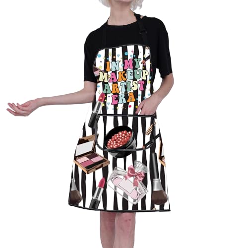 BNQL Makeup Artist Apron With Pockets For Esthetician Cosmetology Student Gifts In My Makeup Artist Era