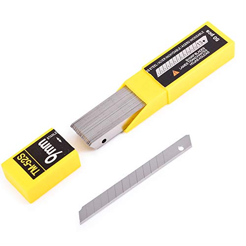 9mm Utility Knife Replacement Blades, Snap Off Blades for 9MM Universal Art Knife,Stainless Steel Blades Use in Office, Home, Arts, Crafts - 100PCS