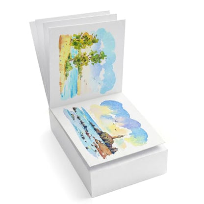 rubens Watercolor Paper Pad, 5.3 x 7.6 in Glitter Hot Pressed Papers - color: 5.31”x7.68”
