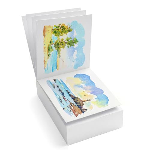 rubens Watercolor Paper Pad, 5.3 x 7.6 in Glitter Hot Pressed Papers - color: 5.31”x7.68”