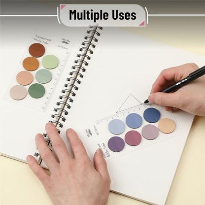 Mr. Pen- Round Transparent Sticky Notes, 1.1” Diameter, 14 Pads, 560 Sheets - color: Organic Modern, size: 560 pcs