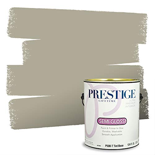 PRESTIGE Paints Interior Paint and Primer In One, 1-Gallon, Semi-Gloss, Comparable Match of Benjamin Moore* Sandy Hook Gray* - color: HC-108BM-PCM, size: 1 Count (Pack of 1)