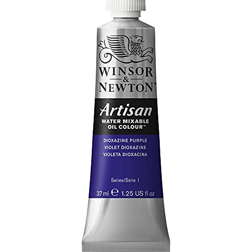 Winsor & Newton Artisan Water Mixable Oil Colour, 1.25-oz (37ml), Dioxazine Purple | Clean with water; no solvents needed. Color depth, lightfastness, opacity/transparency are the same as traditional oils. - color: Dioxazine Purple, style: 1.25-oz