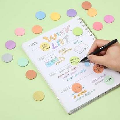 Mr. Pen- Round Transparent Sticky Notes, 1.1” Diameter, 14 Pads, 560 Sheets - color: Macaron, size: 560 pcs
